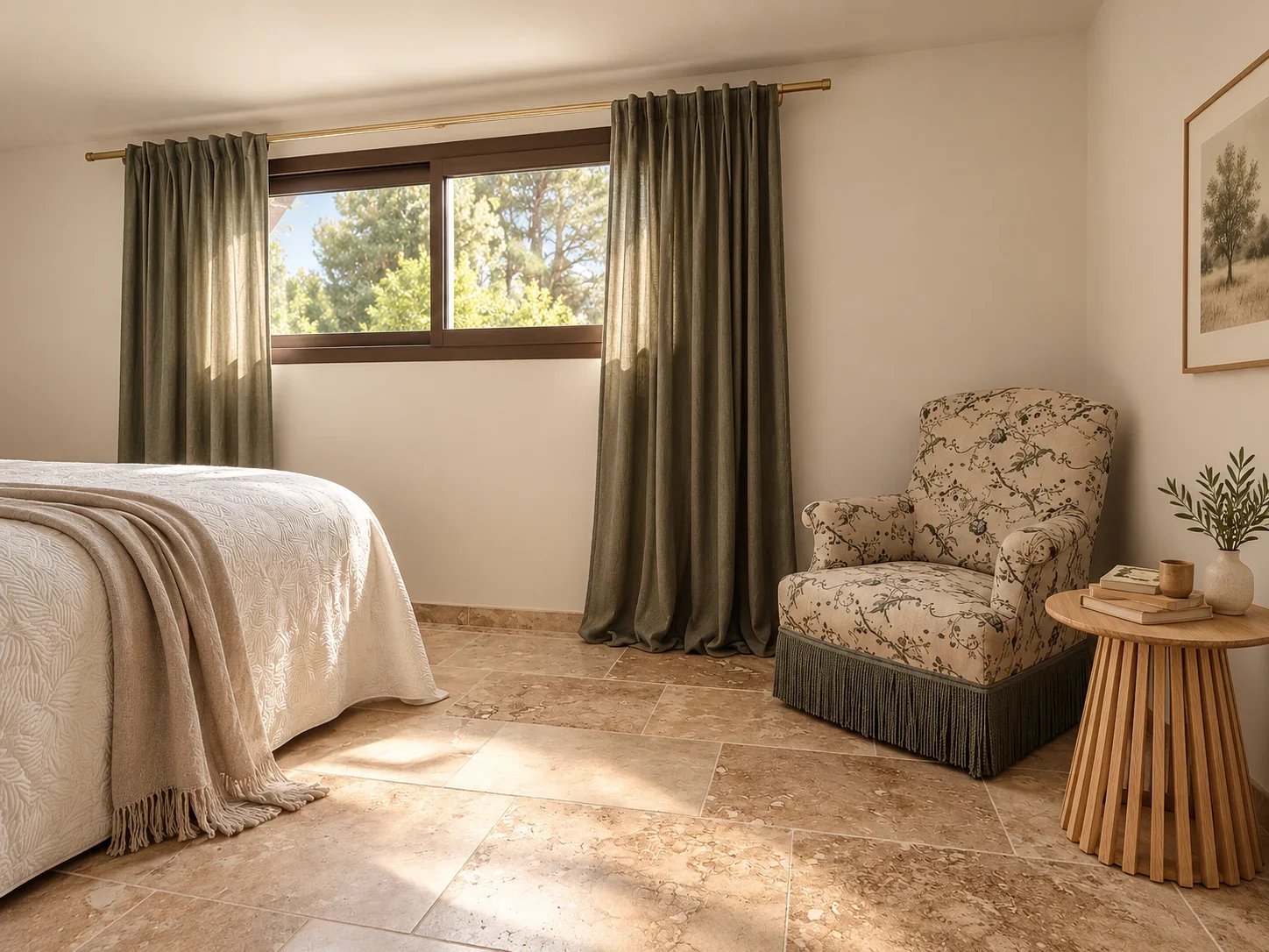 Chambre avec coin lecture