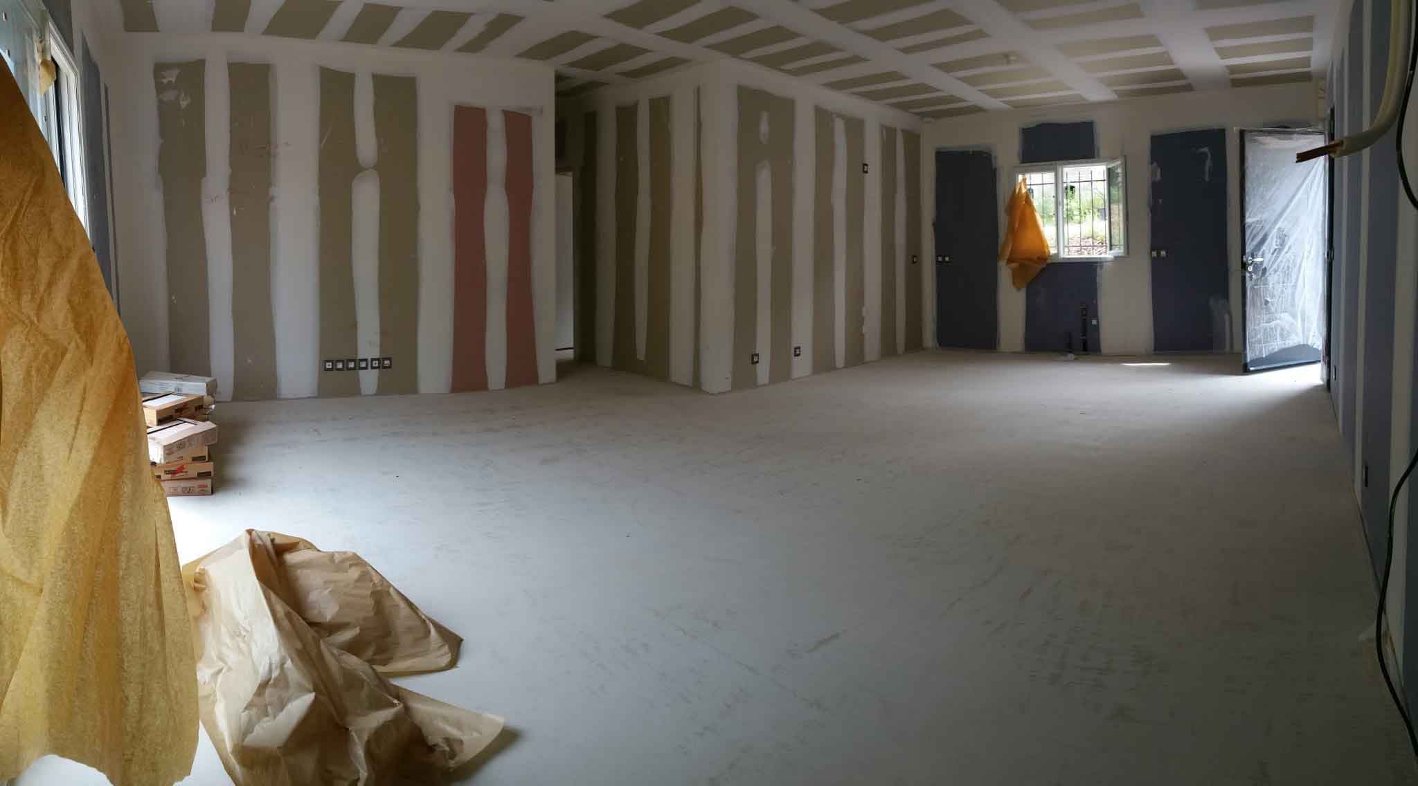 peintre maison neuve en placo