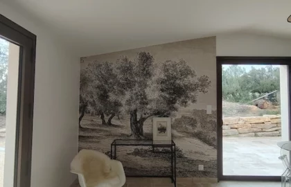 pose papier peint panoramique