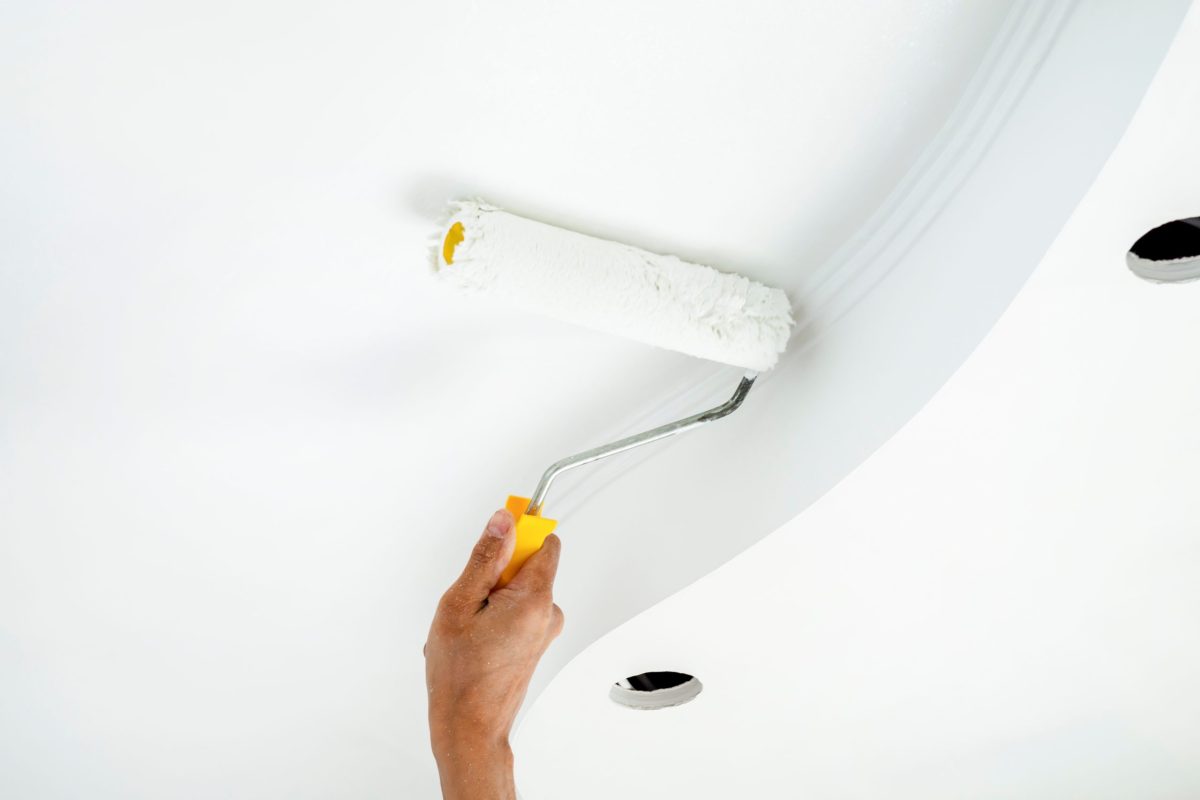peinture plafond au rouleau